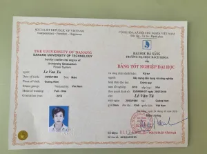 Mẫu Bằng Đại Học Bách Khoa - Mặt Trước