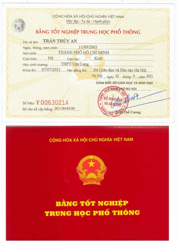 Bằng cấp 3 Tây Ninh chất lượng cao