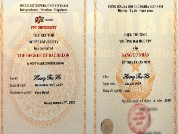 Bảng giá dịch vụ làm bằng đại học FPT
