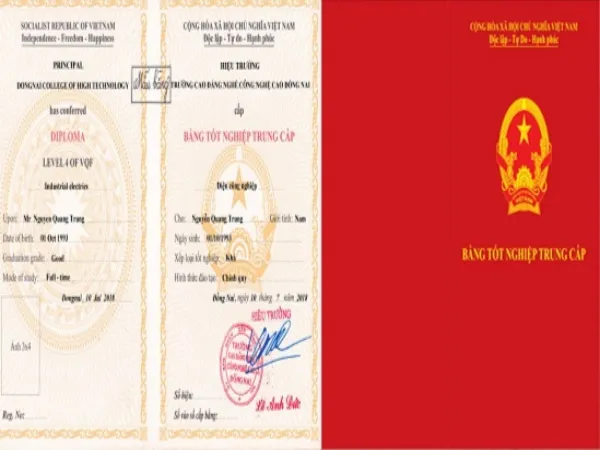 Phôi Bằng Trung Cấp Giả Có Hồ Sơ Gốc Uy Tín
