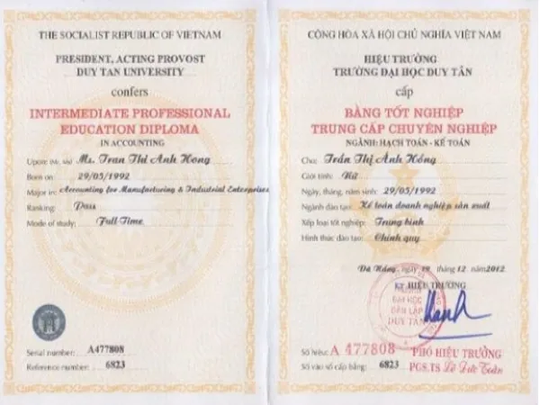 Bằng Trung Cấp Chuyên Nghiệp Với Giá Thành Phải Chăng