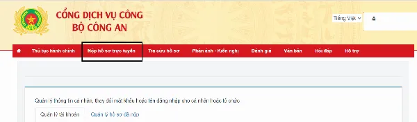 Nộp hồ sơ trực tuyến