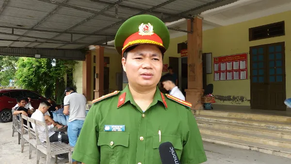 Thiếu tá Đỗ Thanh Hải chia sẻ về công tác tổ chức làm căn cước.