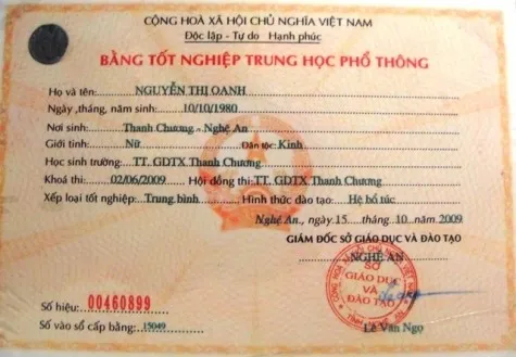 Hình ảnh cán bộ sử dụng bằng giả học tiếp đại học luật