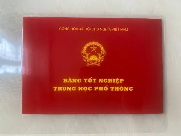 Mẫu mặt trước bằng tốt nghiệp cấp 3