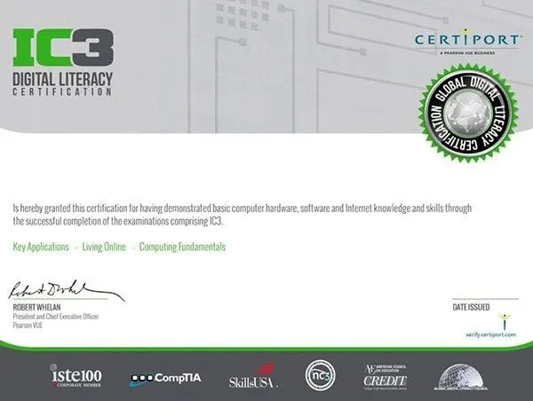 Chứng chỉ IC3 quốc tế
