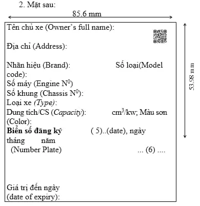 Cận cảnh mẫu giấy chứng nhận đăng ký xe