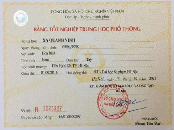 Thủ Tục Xin Cấp Lại Bằng Cấp 3 Tại Vĩnh Phúc