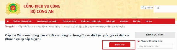 Nộp hồ sơ trực tuyến