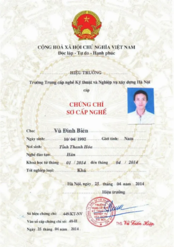 Quy trình làm chứng chỉ uy tín