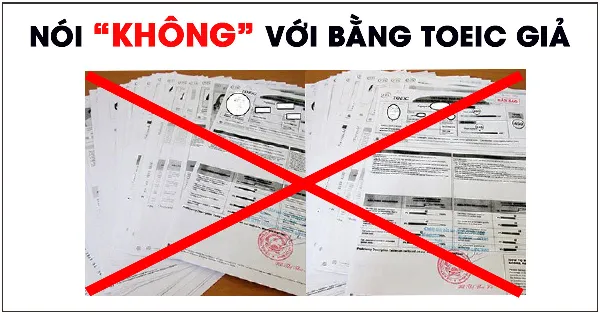 Quảng cáo mua bán chứng chỉ TOEIC