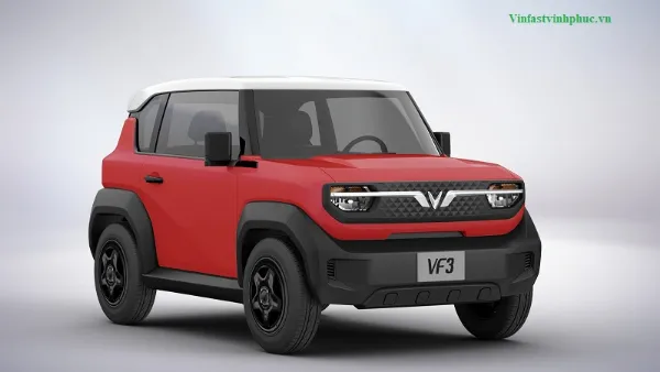 VinFast VF3 màu đỏ tại Vĩnh Phúc